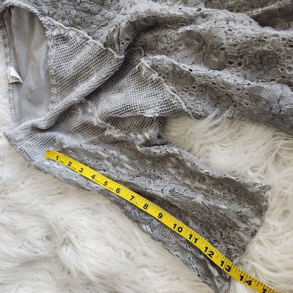 This & That Women's M Boho Blouse Patchwork Lace Fairy Y2K Half Sleeves Sheer - Picture 9 of 10